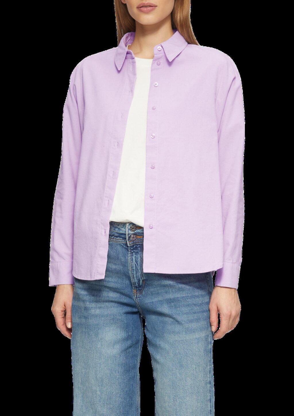 Cordbluse im Relaxed Fit mit Naht-Details