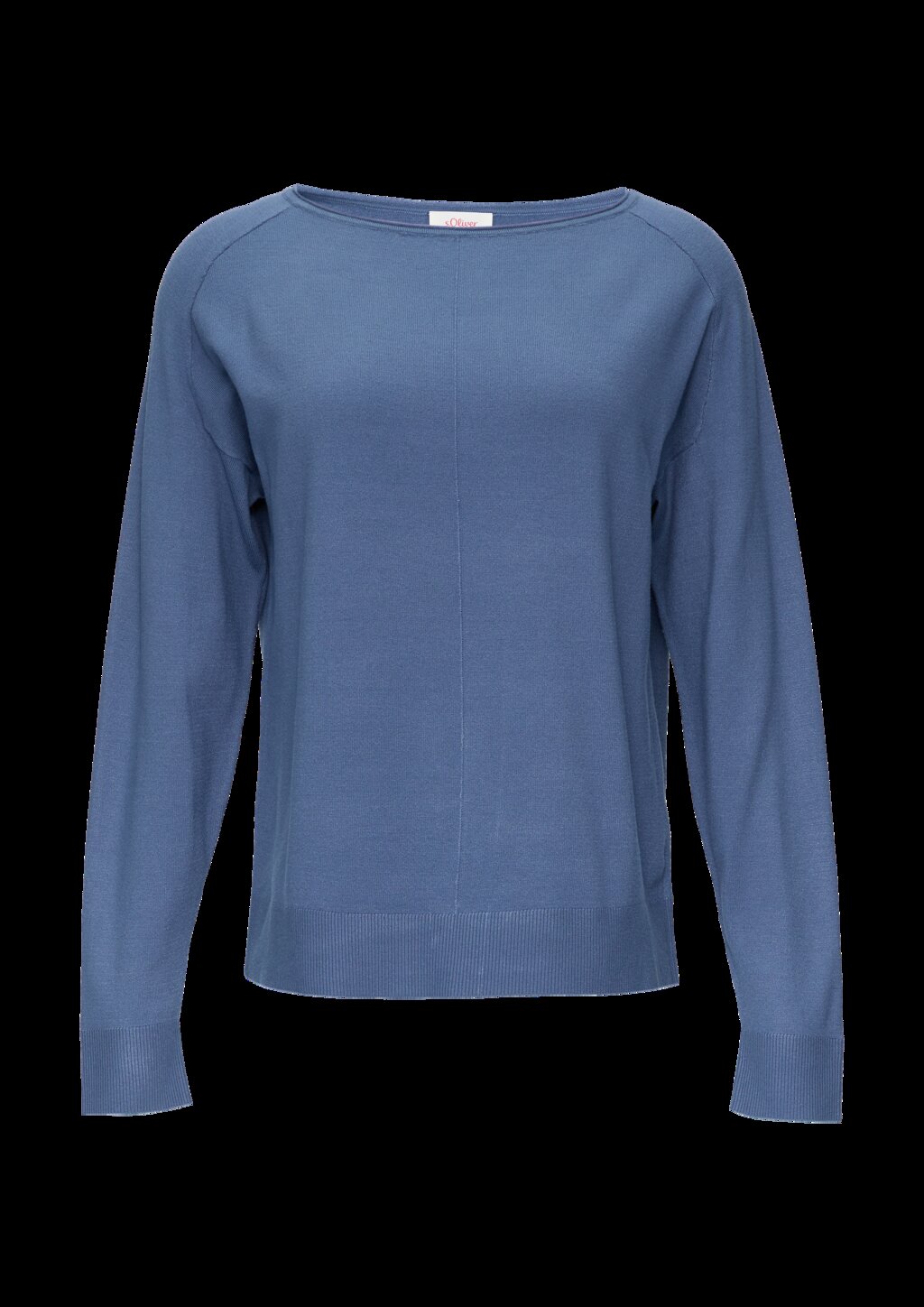 Strickpullover mit U-Boot-Ausschnitt aus Viskosestretch