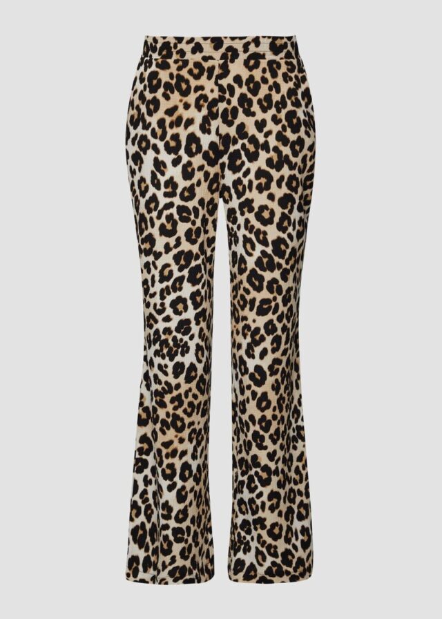 Hose mit Wide Leg aus strukturiertem Jersey