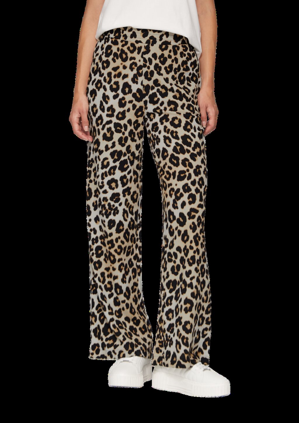 Hose mit Wide Leg aus strukturiertem Jersey