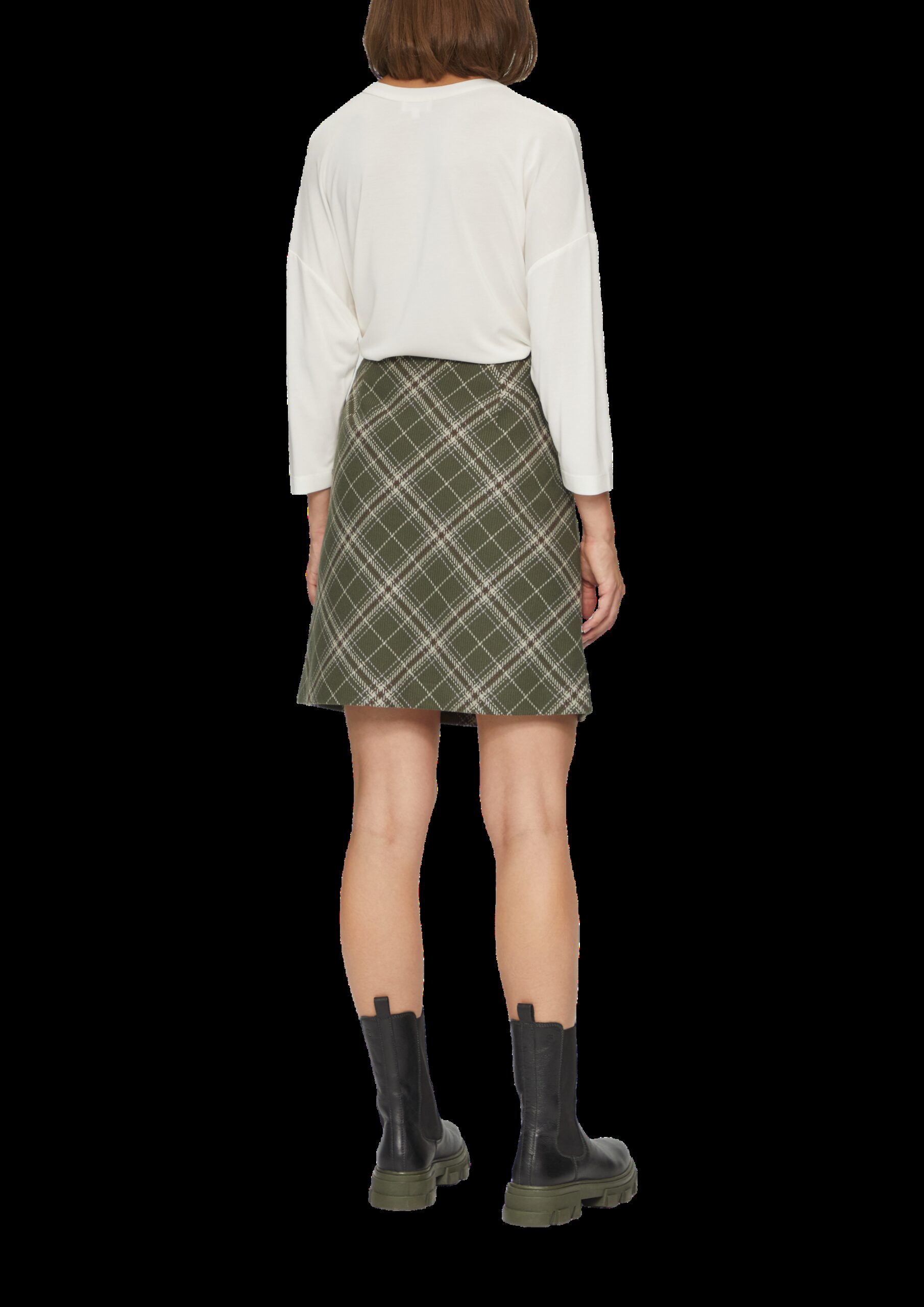 Kurzer Rock mit Web-Karo