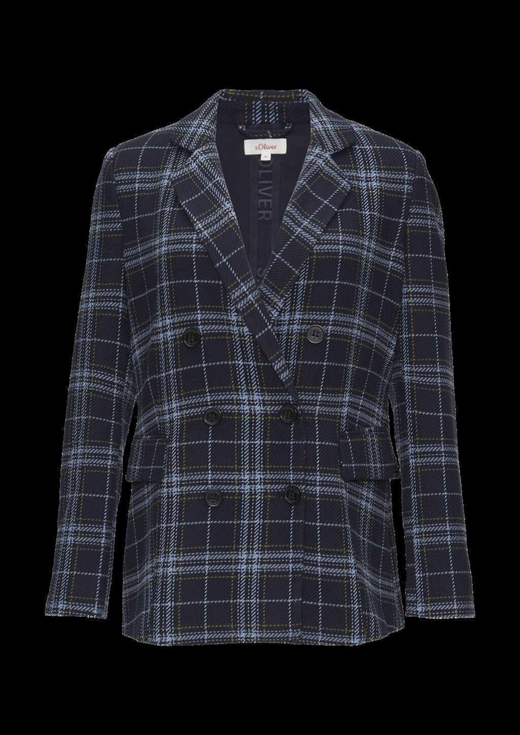 Langer Twillblazer mit Karomuster