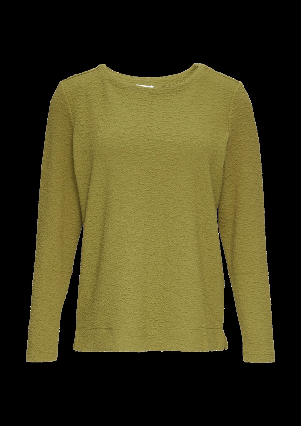 Strukturiertes Sweatshirt mit Rundhalsausschnitt