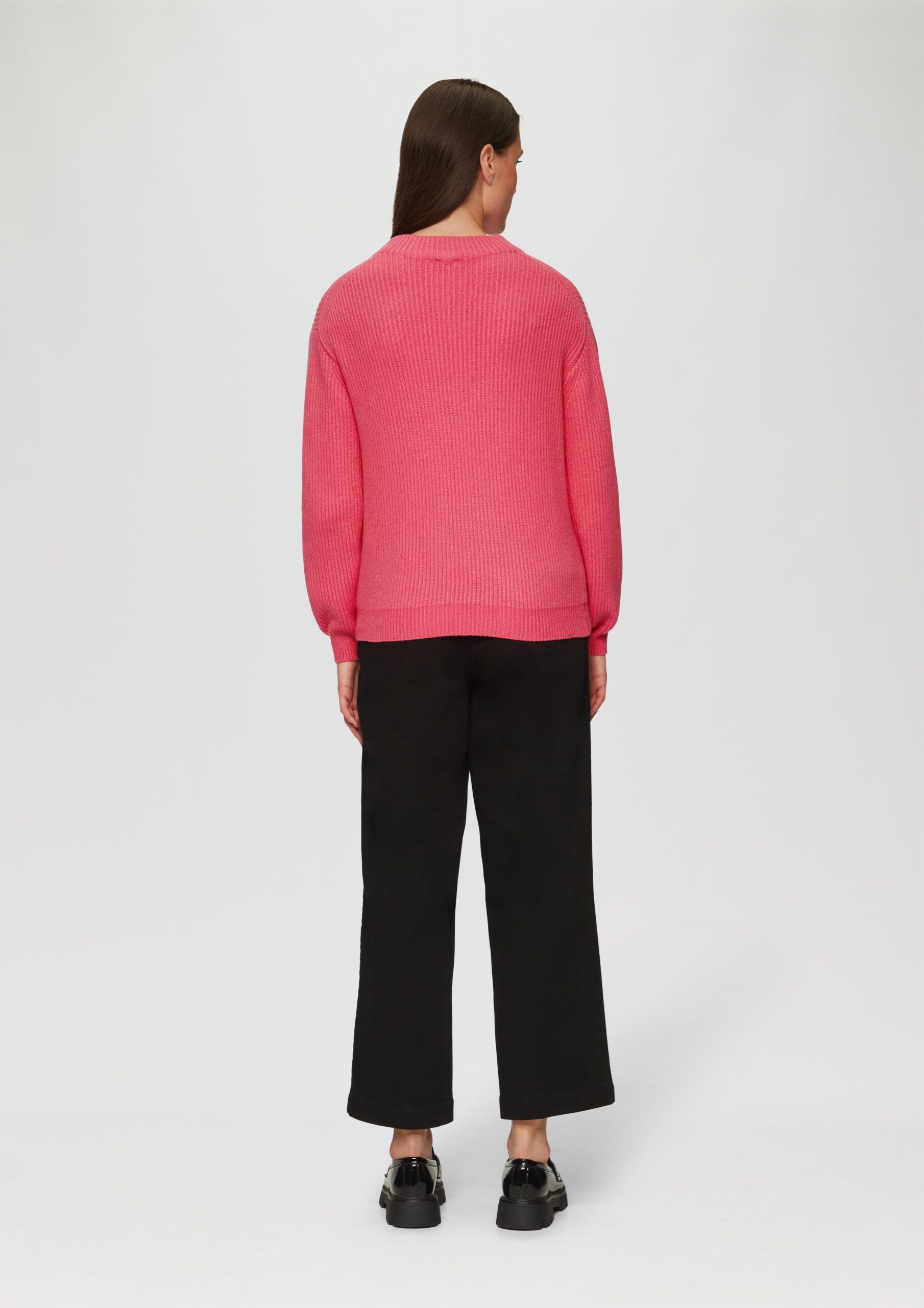 Oversized-Strickpullover mit Ajour-Detail