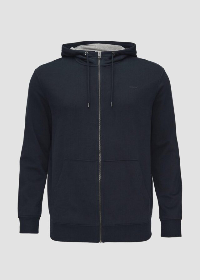 Sweatshirt-Jacke mit Kapuze und Logo