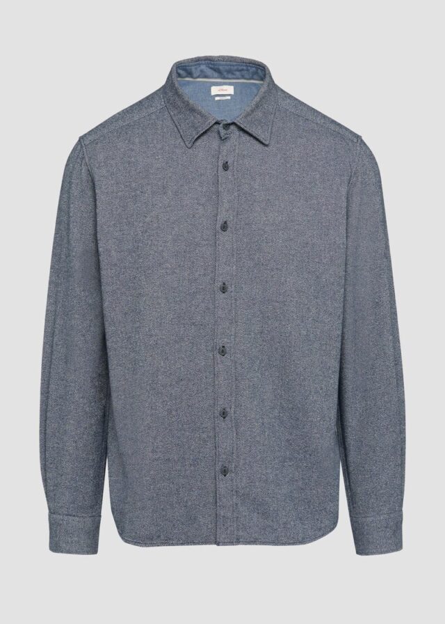 Regular Fit: Wärmendes Hemd aus mehrfarbigem Twill