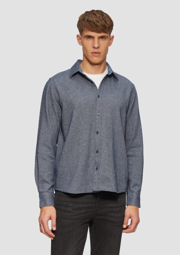 Regular Fit: Wärmendes Hemd aus mehrfarbigem Twill