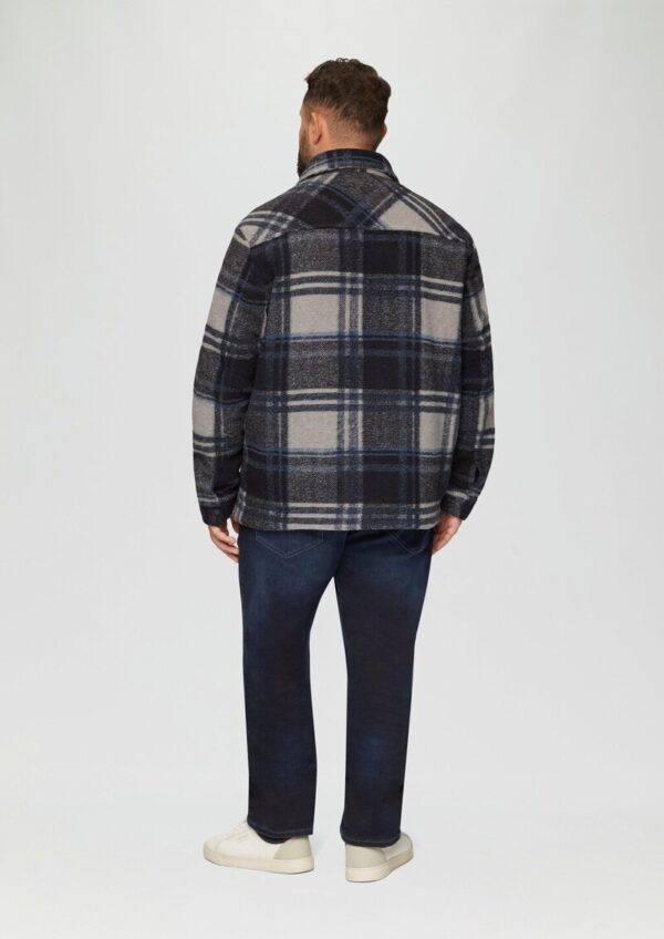 Karierte Hemdjacke aus Wollmix