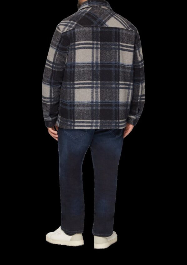 Karierte Hemdjacke aus Wollmix