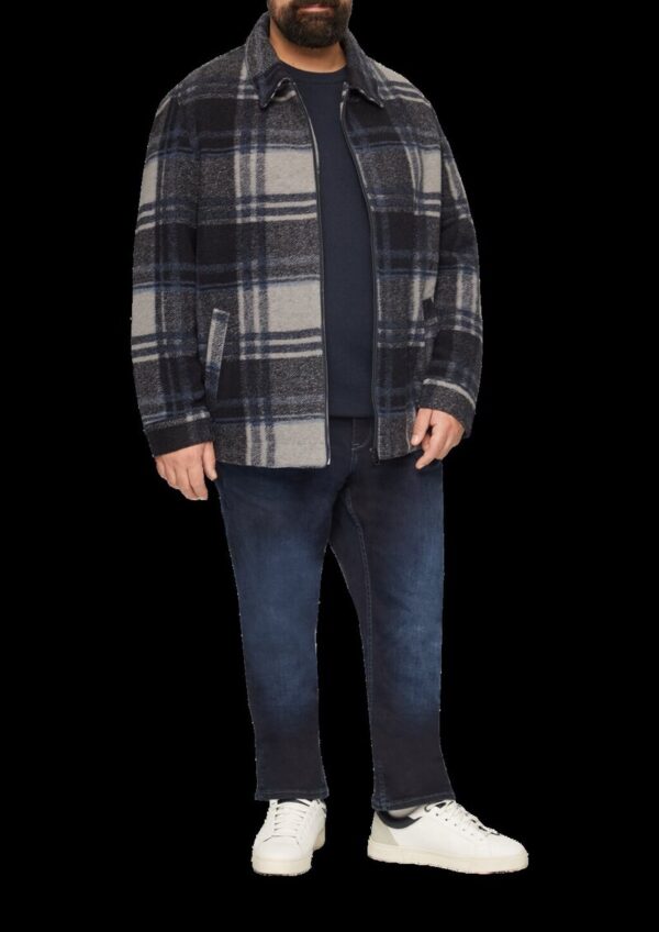 Karierte Hemdjacke aus Wollmix
