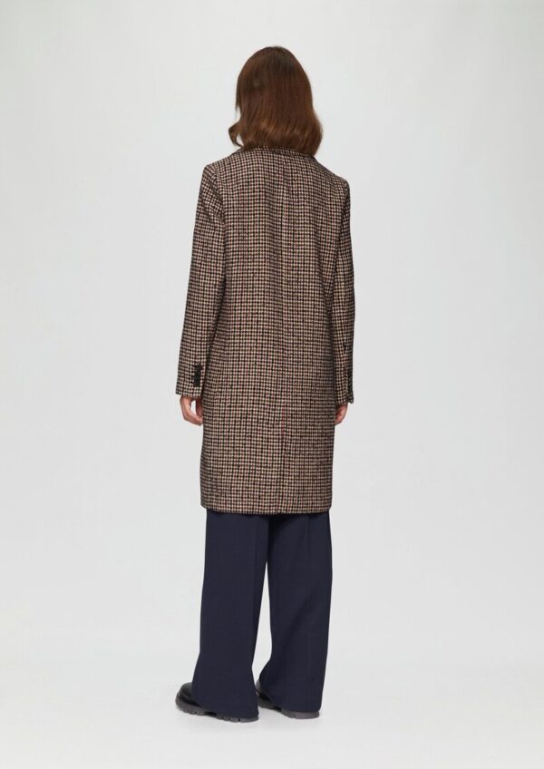 Karierter Mantel aus Wollmix