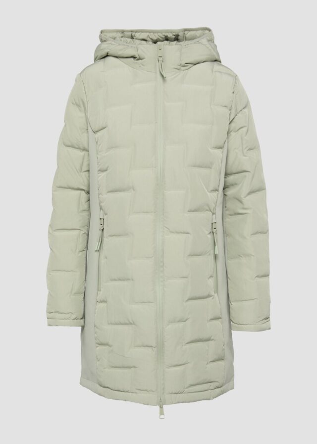 Wattierter Mantel im Fabricmix