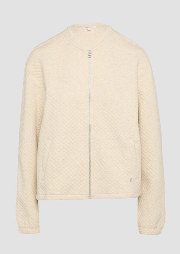 Jersey-Jacke mit Waffelstruktur