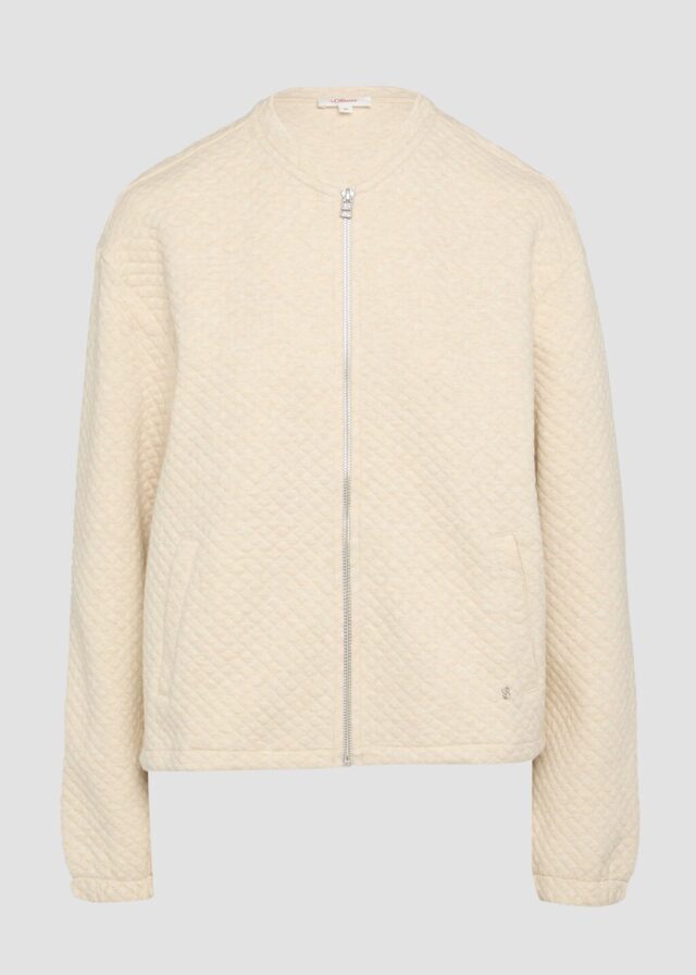 Jersey-Jacke mit Waffelstruktur