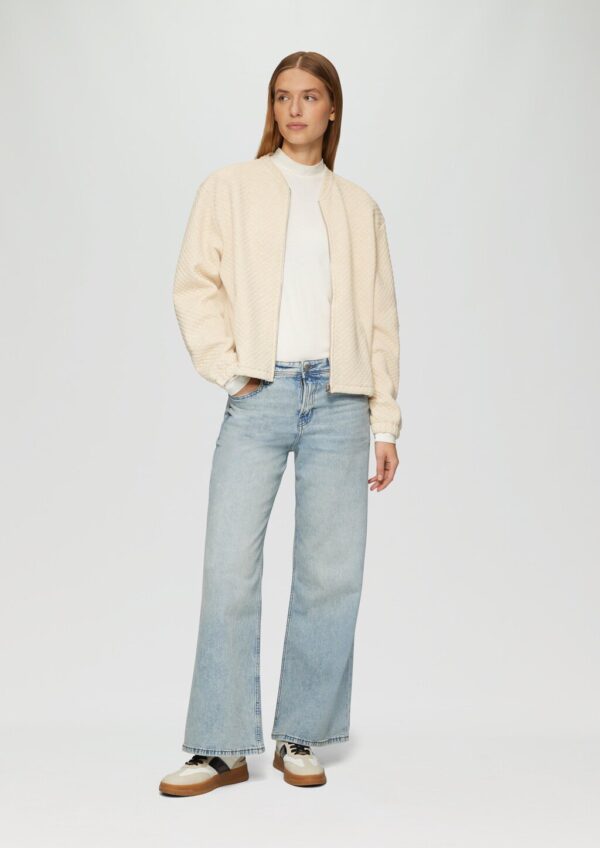 Jersey-Jacke mit Waffelstruktur