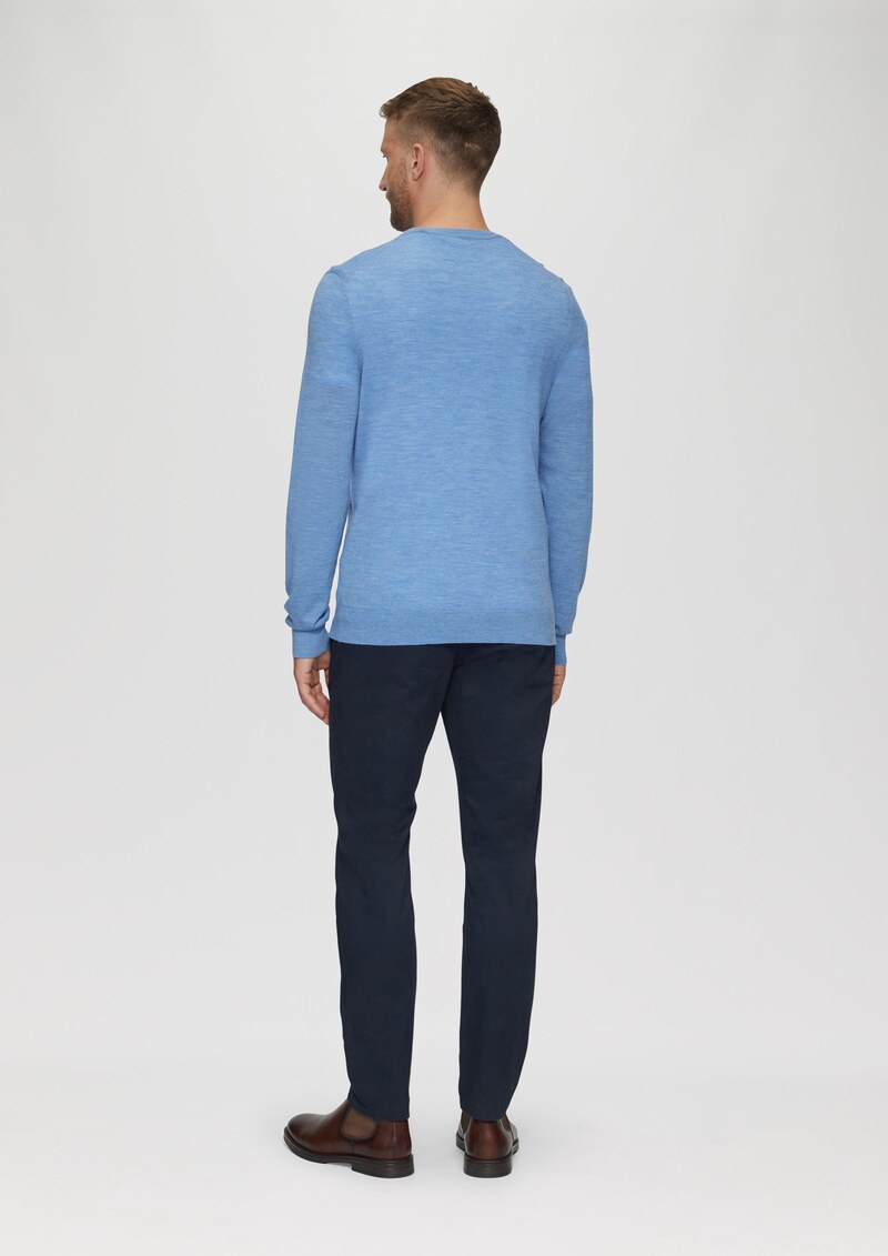 Feinstrickpullover aus reiner Merinowolle