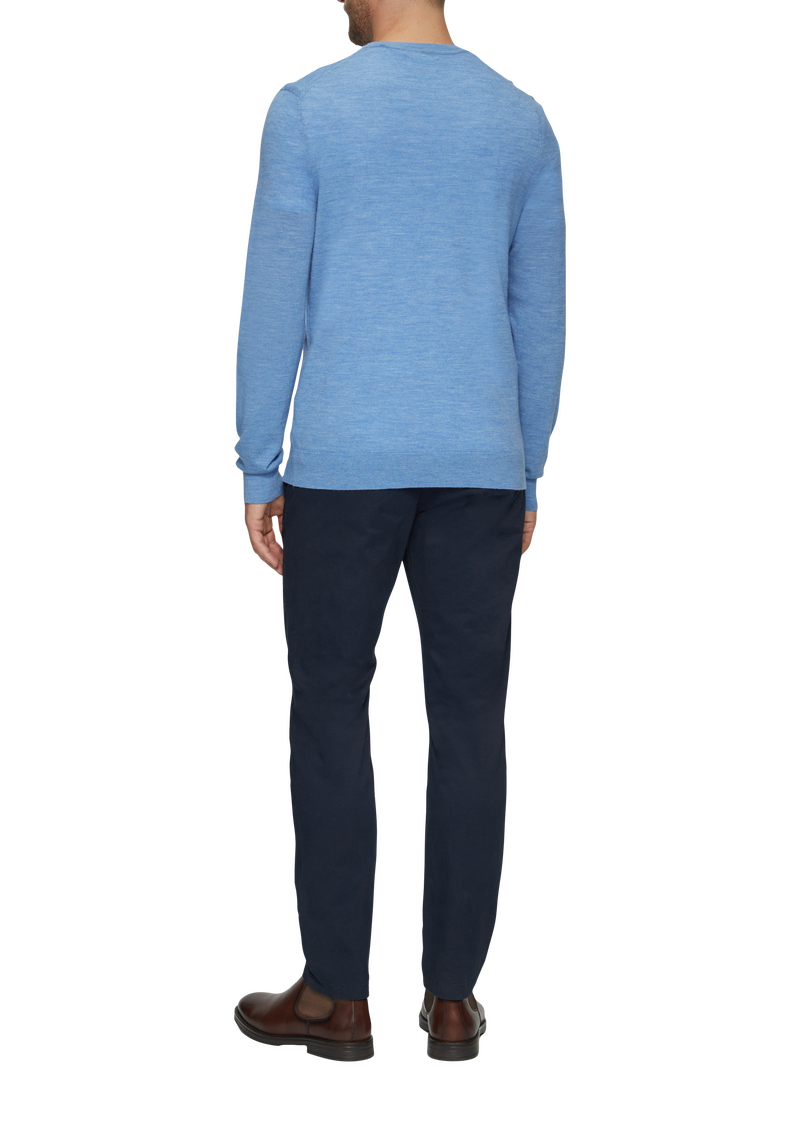 Feinstrickpullover aus reiner Merinowolle