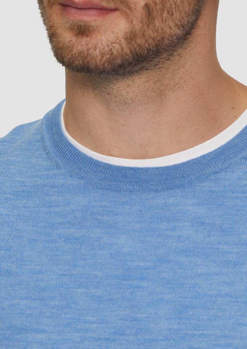 Feinstrickpullover aus reiner Merinowolle