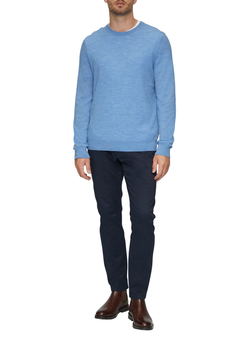 Feinstrickpullover aus reiner Merinowolle