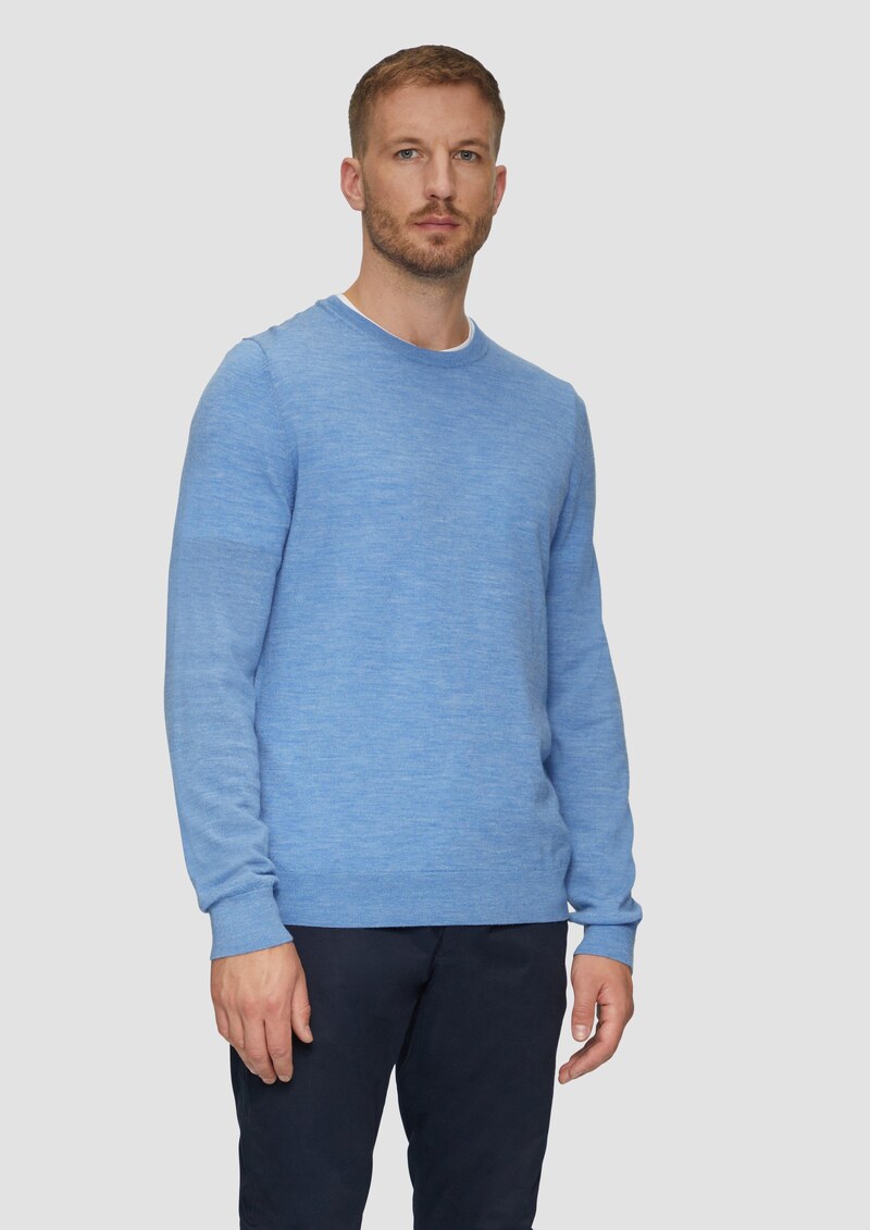 Feinstrickpullover aus reiner Merinowolle