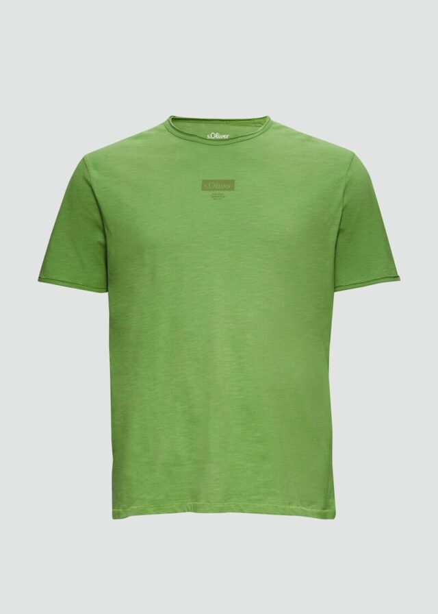 T-Shirt mit Flammgarnstruktur