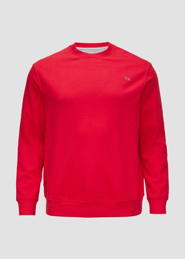 Sweatshirt aus Baumwollmix mit Logo-Detail