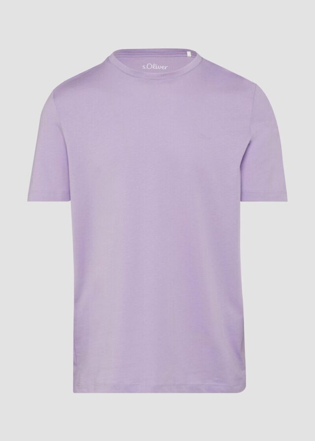 Baumwoll-T-Shirt mit kleinem Logo-Print