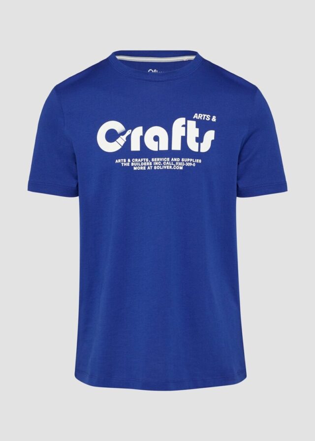 T-Shirt mit Crew Neck und Frontprint