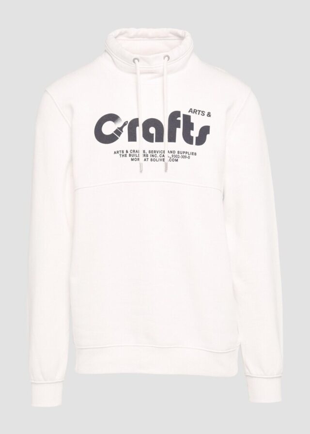 Sweatshirt mit Frontprint und Snood-Kragen