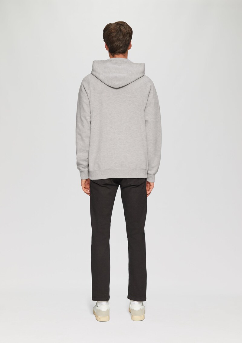 Hoodie mit Waffelstruktur und Logo-Detail