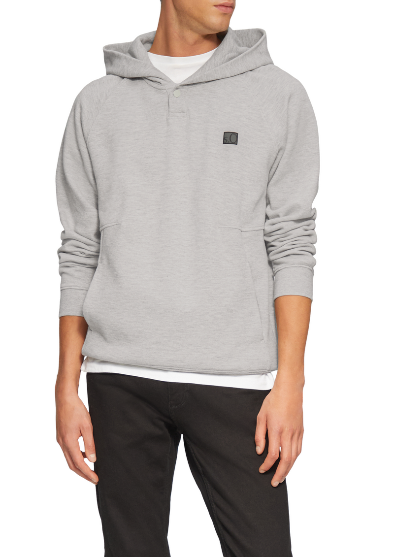 Hoodie mit Waffelstruktur und Logo-Detail