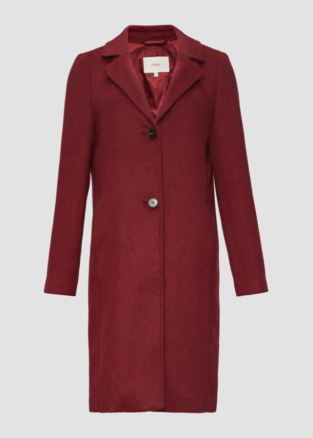 Weicher Wollmantel mit Reverskragen