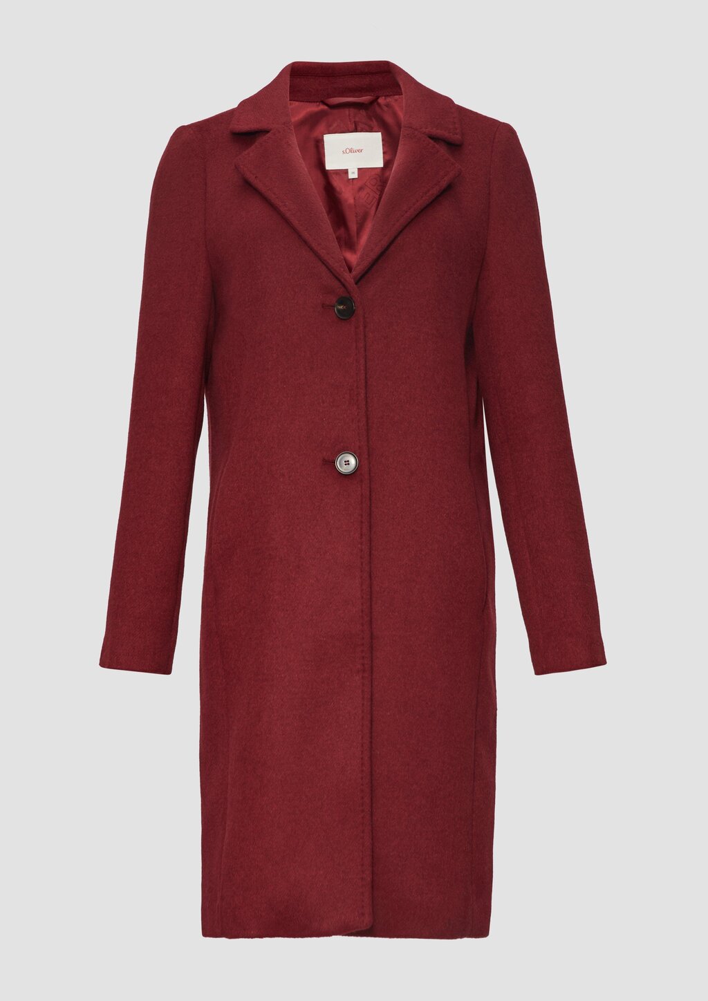 Weicher Wollmantel mit Reverskragen