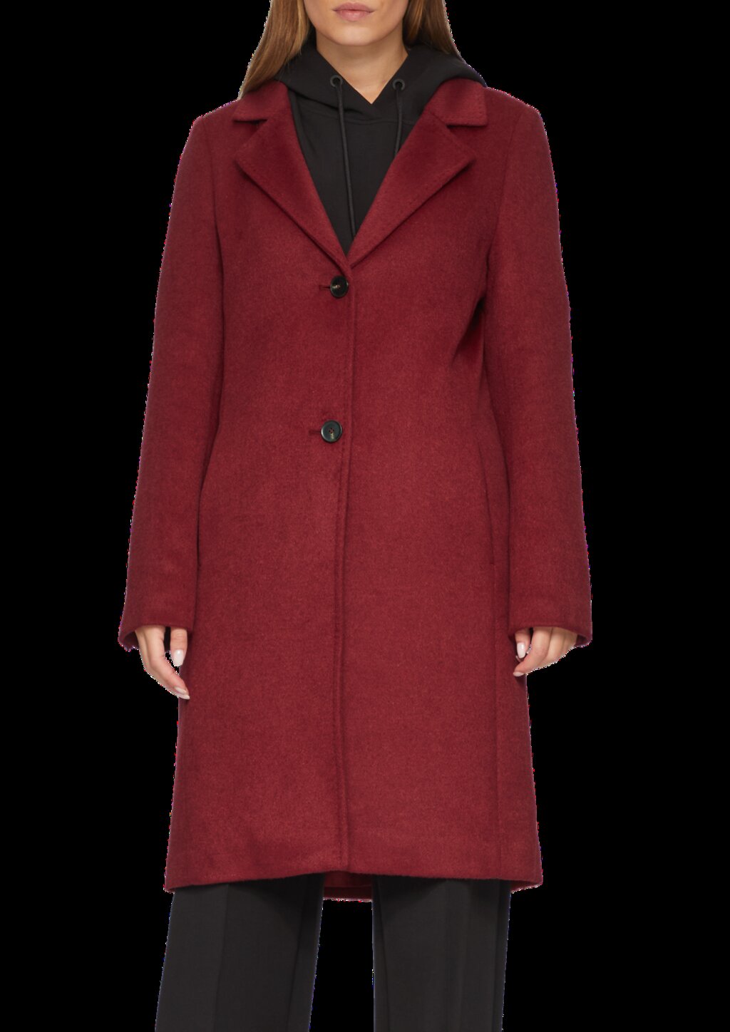 Weicher Wollmantel mit Reverskragen