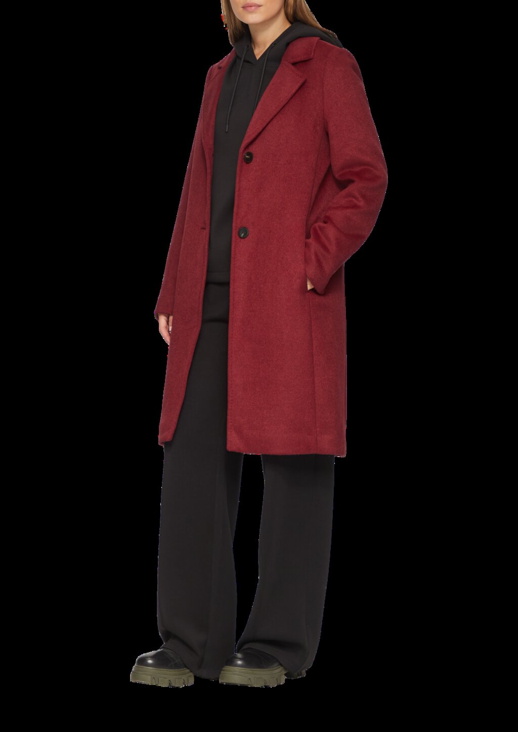 Weicher Wollmantel mit Reverskragen