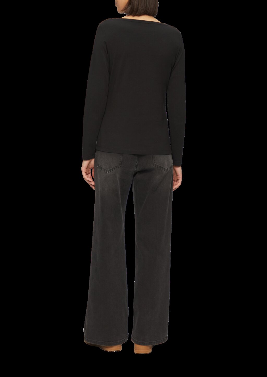 Langarmshirt mit Frontprint und Pailletten