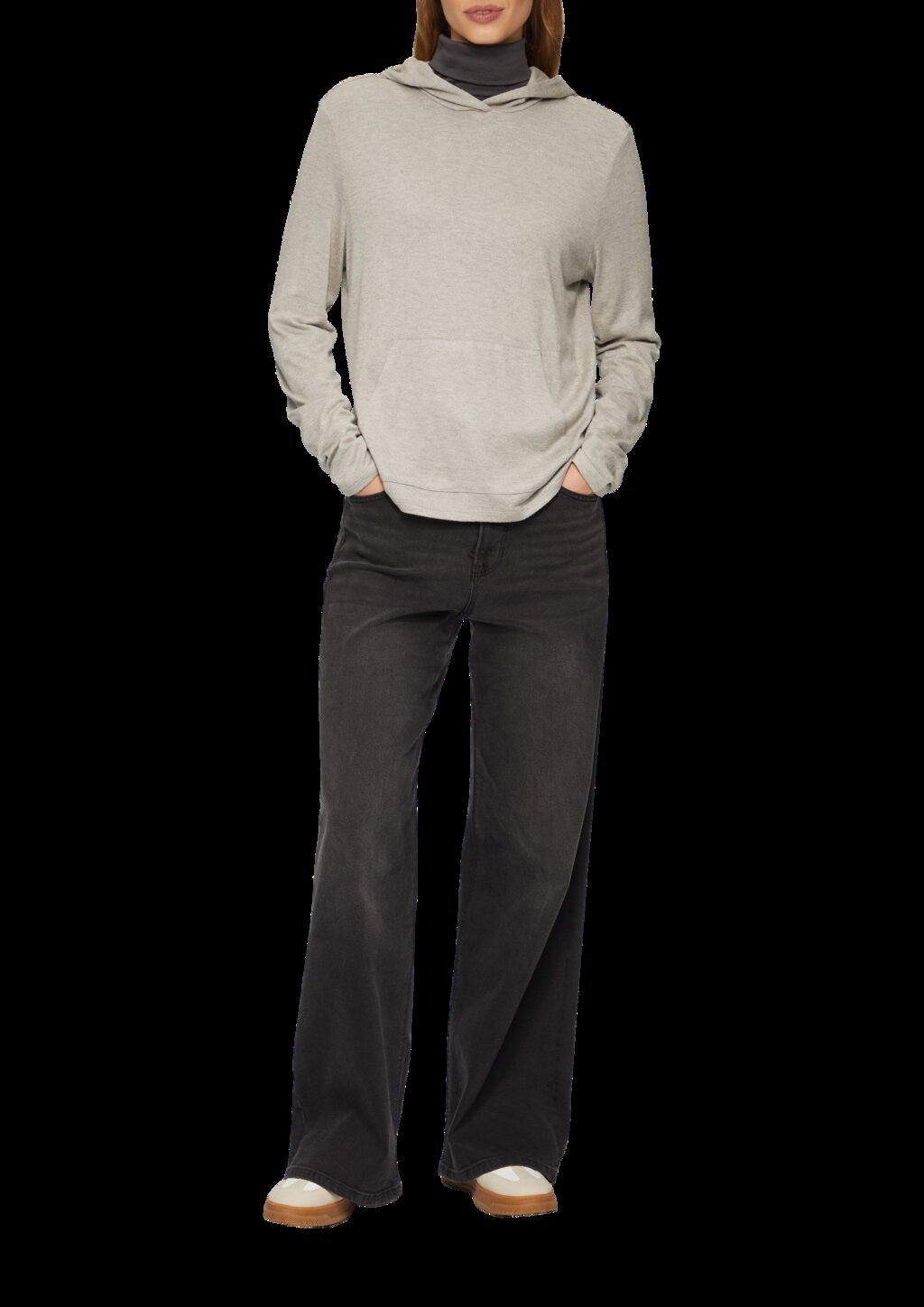 Leichter Hoodie aus Viskose-Jersey