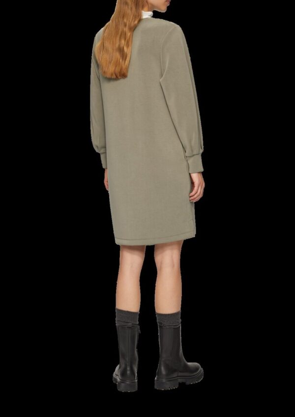 Scuba-Kleid mit Faltendetail am Ärmel und Eingrifftaschen