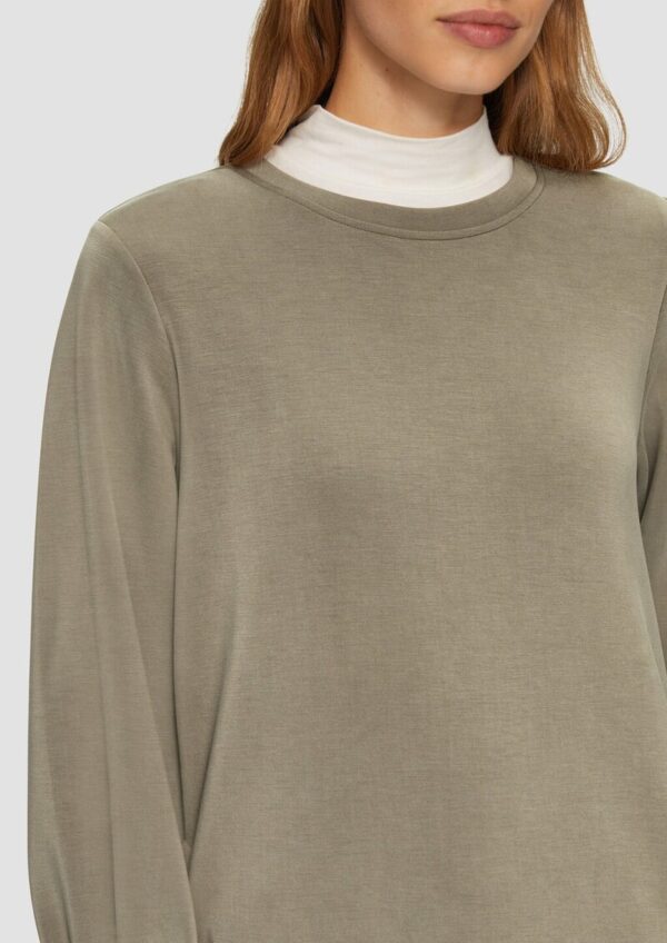 Scuba-Kleid mit Faltendetail am Ärmel und Eingrifftaschen