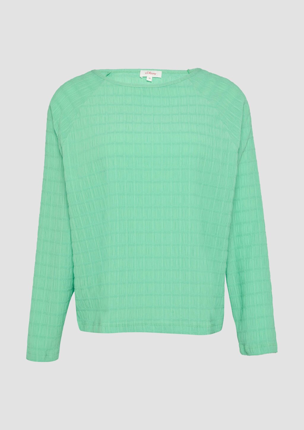 Strukturiertes Jersey-Shirt mit Raglan-Ärmeln