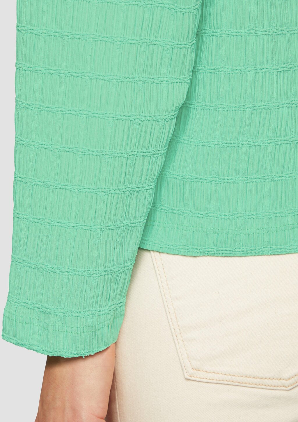 Strukturiertes Jersey-Shirt mit Raglan-Ärmeln