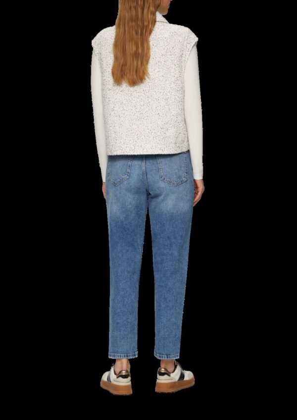 Bouclé-Weste mit aufgesetzten Taschen