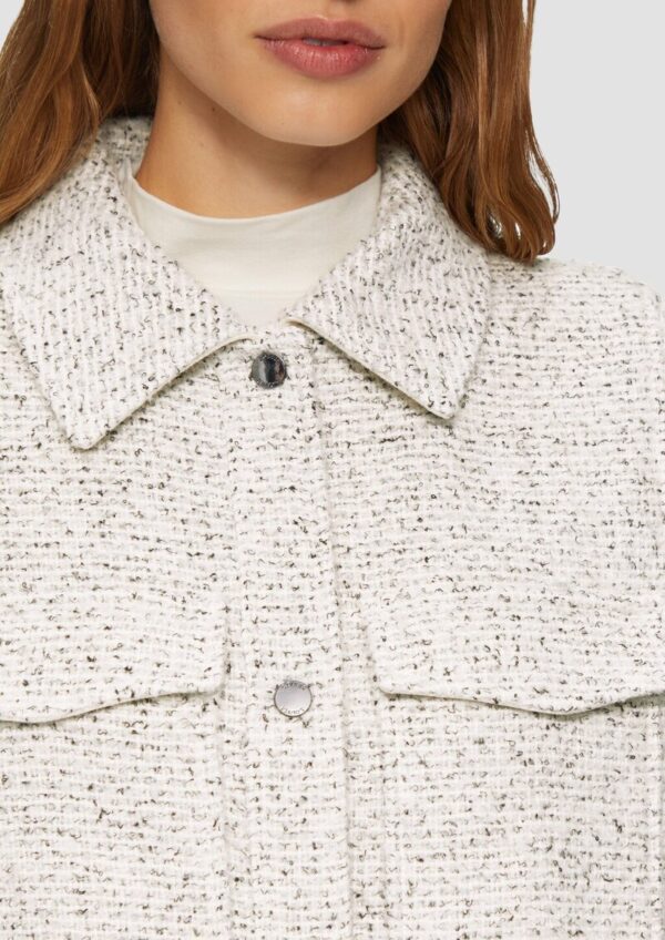 Bouclé-Weste mit aufgesetzten Taschen