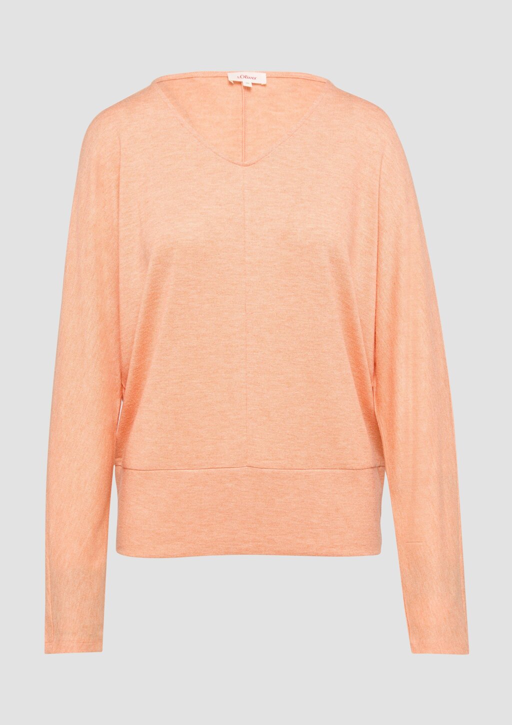 Meliertes Langarmshirt mit Fledermausärmeln