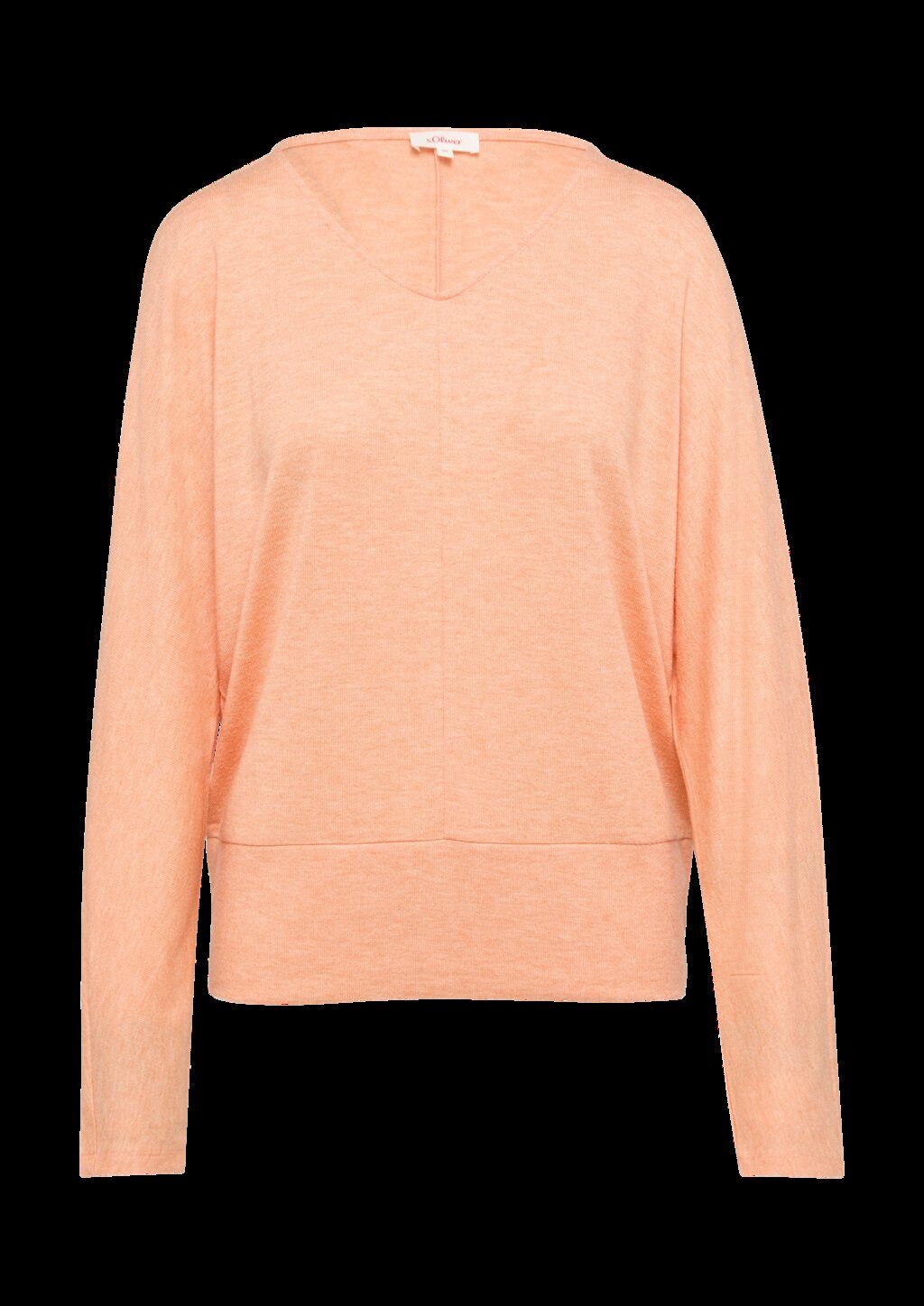 Meliertes Langarmshirt mit Fledermausärmeln