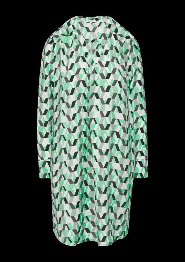 Gemustertes Kleid mit Faltendetails