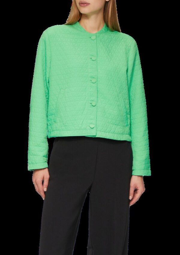 Strukturierter Blouson mit Stehkragen und Knopfleiste