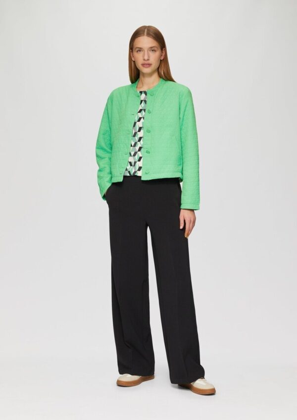 Strukturierter Blouson mit Stehkragen und Knopfleiste