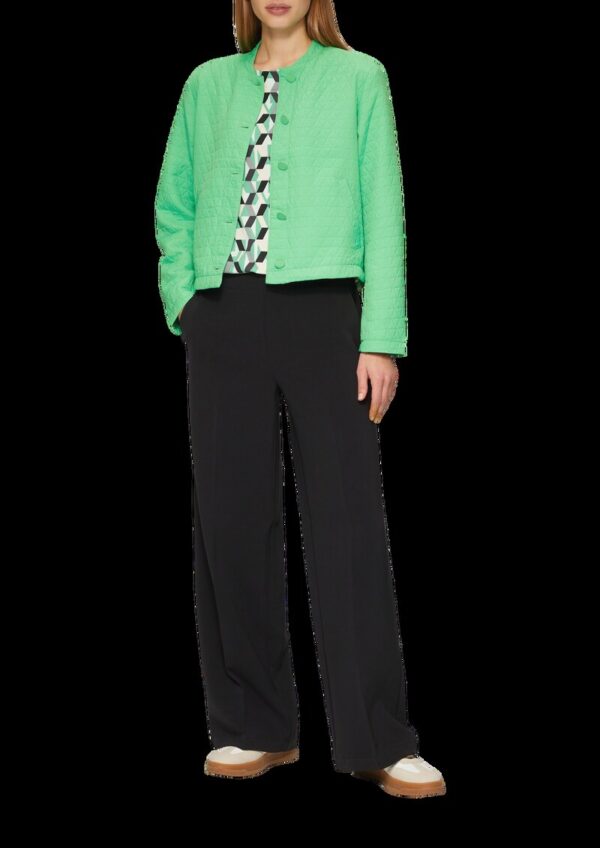 Strukturierter Blouson mit Stehkragen und Knopfleiste