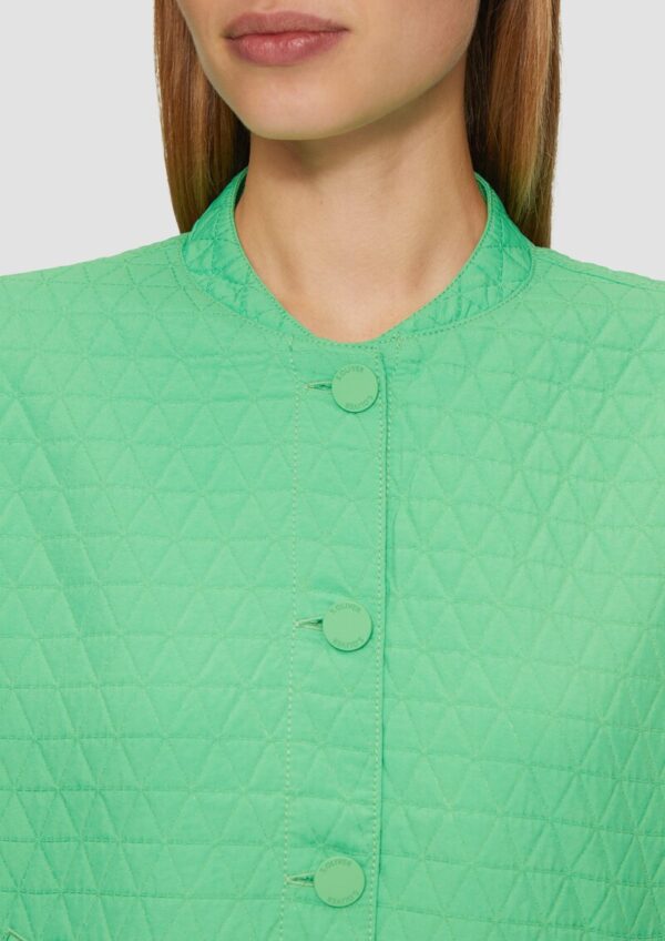 Strukturierter Blouson mit Stehkragen und Knopfleiste